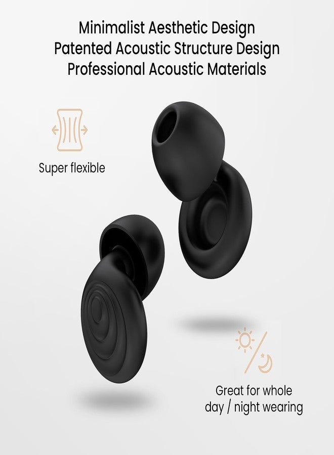 STEZHOU Ear Plugs for Sleeping Noise Reduction, Reuseable High Fidelity Earplugs, Motorcycle Ear Plugs Wind Noise Concerts, Focus, Travel, Work, High Fidelity – 8 Eartips – Flexible Soft-Touch Black - Image 4
